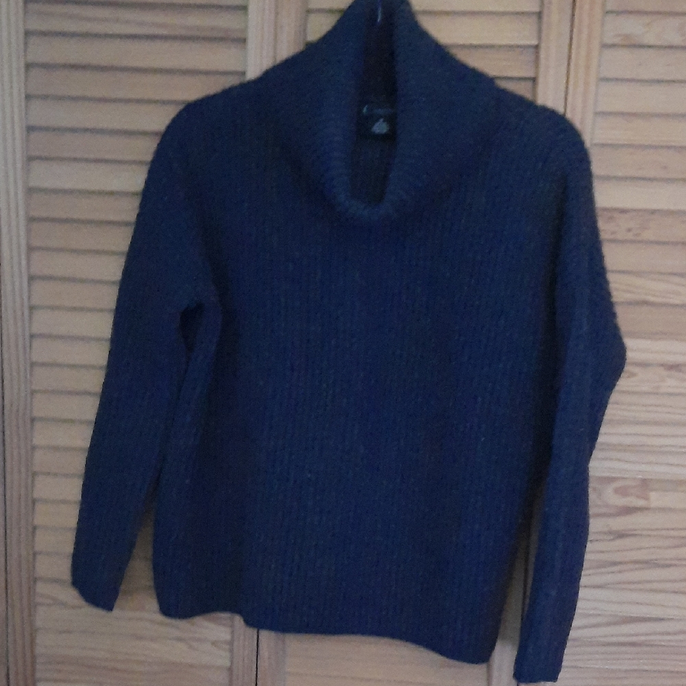 C By Bloomingdales Cashmere Wool Black Cable Knit Cowl Neck Sweater Size XSmall